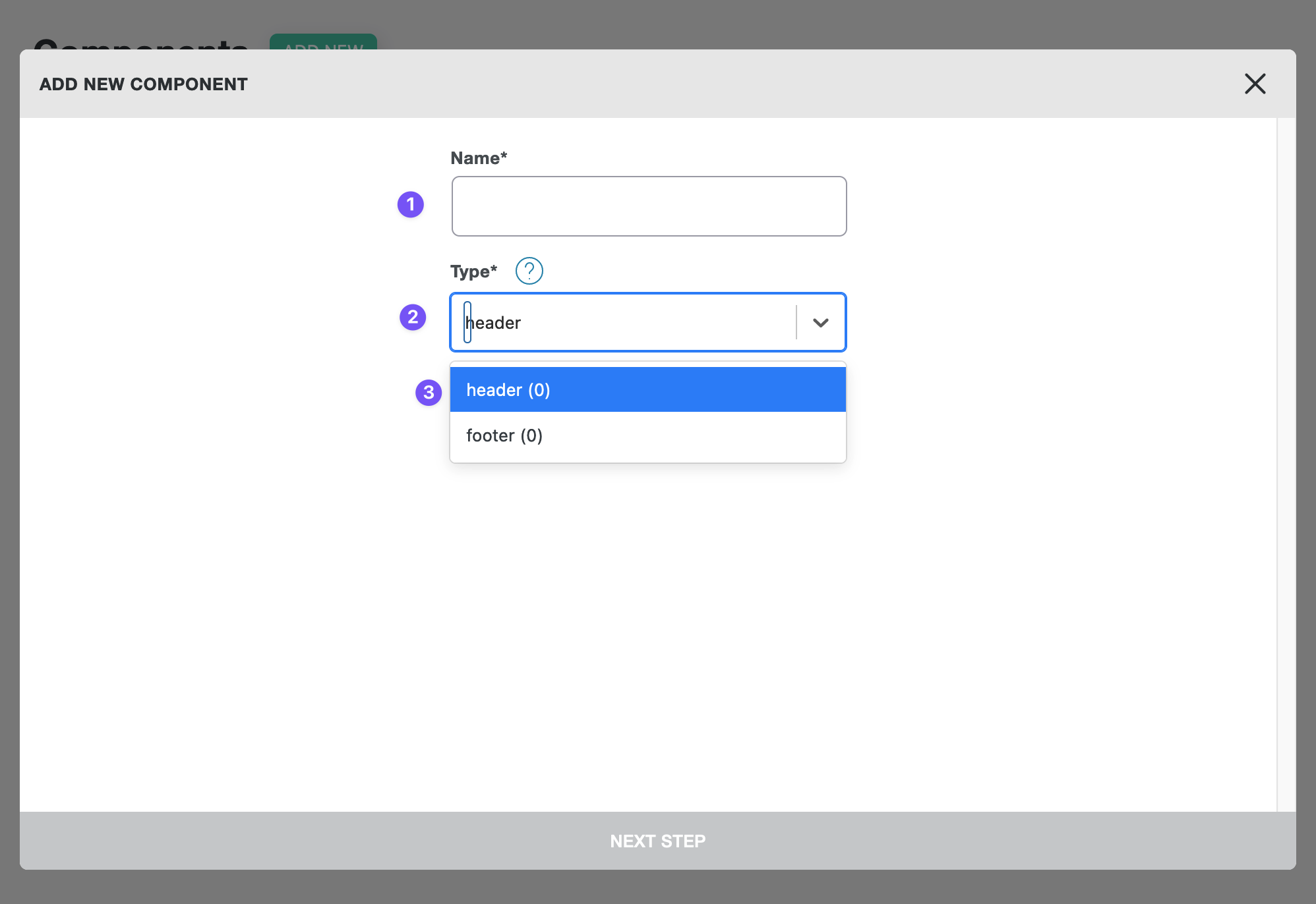 Builderius components - create a new component