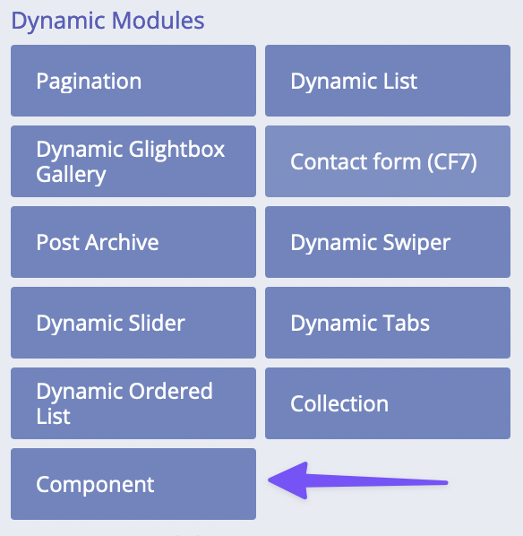 New Component module