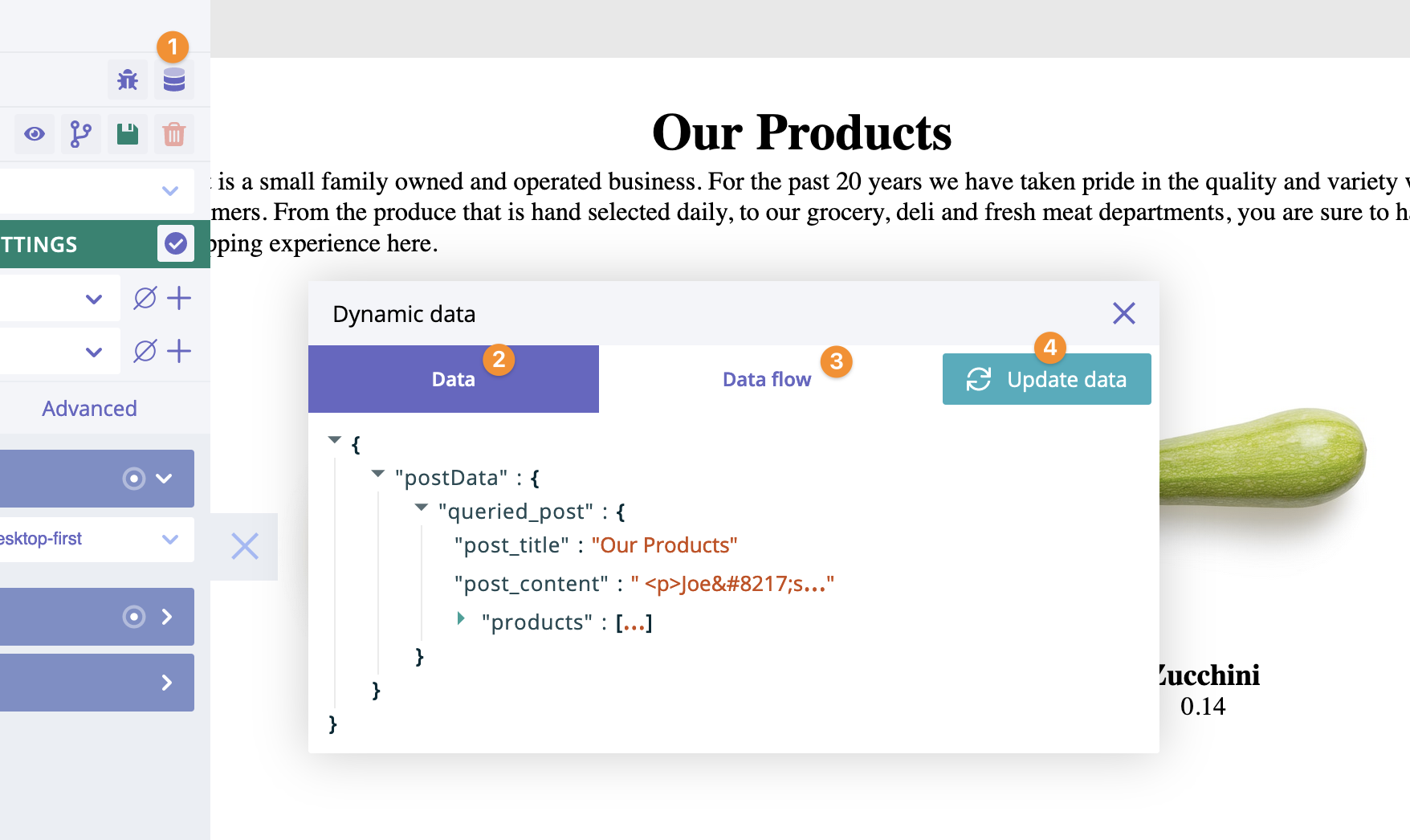 Dynamic data UI